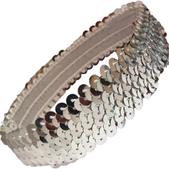 12 Sequin Headbands U PICK Available in LOTS of COLORS Elastic Stretch Sparkly F - Picture 3 of 3